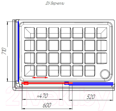 Душевой уголок Radomir Верчелли / 1-09-1-0-0-0120 (прозрачное стекло)