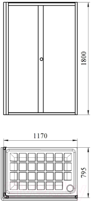 Душевой уголок Radomir Верчелли / 1-09-1-0-0-0120 (прозрачное стекло)