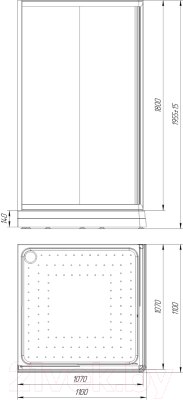 Душевой уголок Radomir 110 / 1-09-1-0-0-1200 (прозрачное стекло)