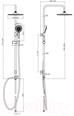 Душевая система Cersanit Neno 63477