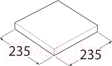 Полка Domax FS 24/24 JSZ / 65065 (235x235, серый)