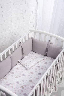 Комплект постельный для малышей Perina Fancy Слоники / F3-01.14