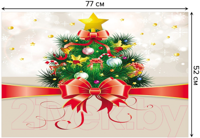 Коврик для ванной JoyArty Новогодняя открытка / bath_78067