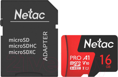 Карта памяти Netac MicroSD P500 Extreme Pro 16GB (NT02P500PRO-016G-R) - фото