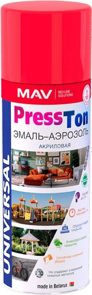 Эмаль MAV PressTon RAL9010 Акриловая глянцевая - фото