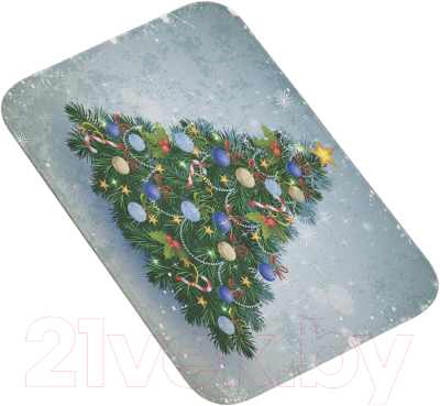 Коврик для ванной JoyArty Ель с цветными шариками / bath_78630 - фото