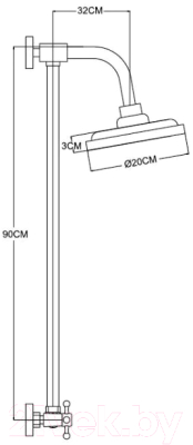 Верхний душ со смесителем Potato Р3565