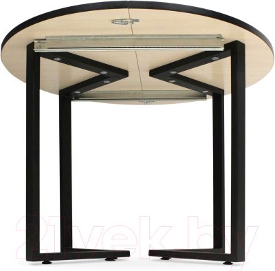 Обеденный стол Sheffilton SHT-T41/100-140 (статуарио венато/черный)