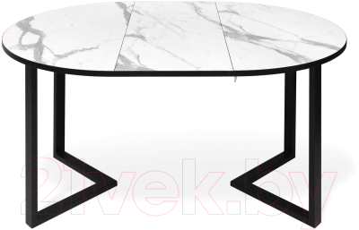 Обеденный стол Sheffilton SHT-T41/100-140 (статуарио венато/черный)