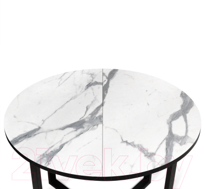 Обеденный стол Sheffilton SHT-T41/100-140 (статуарио венато/черный)