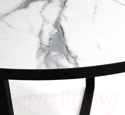 Обеденный стол Sheffilton SHT-T41/100-140 (статуарио венато/черный)