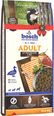 Сухой корм для собак Bosch Petfood Adult Duck&Rice / 80780015 (15кг) - фото