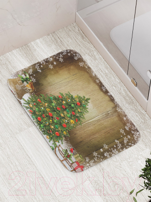 Коврик для ванной JoyArty Нарядная елка / bath_5594