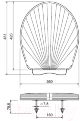 Сиденье для унитаза ОРИО Люкс КР3-1