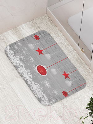 Коврик для ванной JoyArty Новогодние узоры / bath_5654