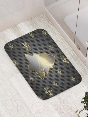 Коврик для ванной JoyArty Золотая ель / bath_5694