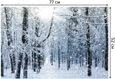 Коврик для ванной JoyArty Лесные снега / bath_5751