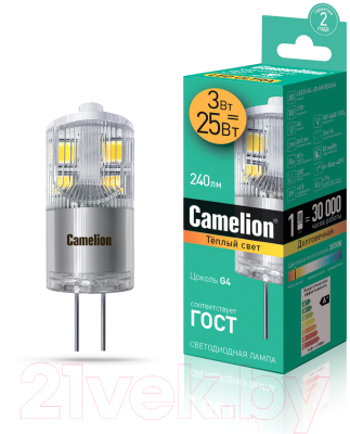 Лампа Camelion LED3-G4-JD-NF/830/G4 / 13862