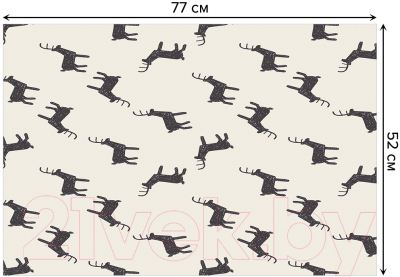 Коврик для ванной JoyArty Падение оленей / bath_9558