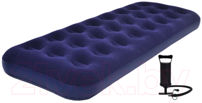 Надувная кровать Jilong Flocked &Handpump Single / 24040