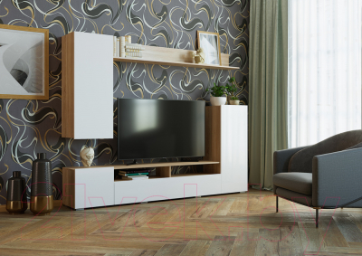 Горка Памир Мия (дуб сонома/белый глянец)