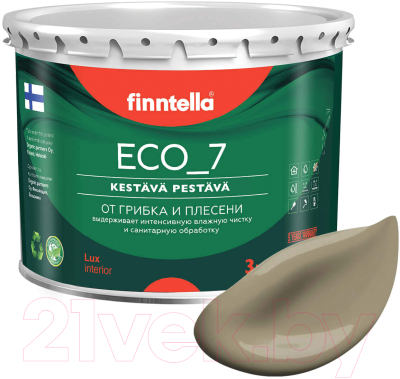 Краска Finntella Eco 7 Ruskea Khaki / F-09-2-3-FL086 - фото