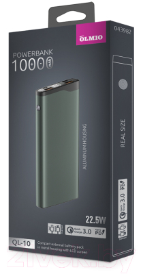 Портативное зарядное устройство Olmio QL-10 10000mAh / 043982