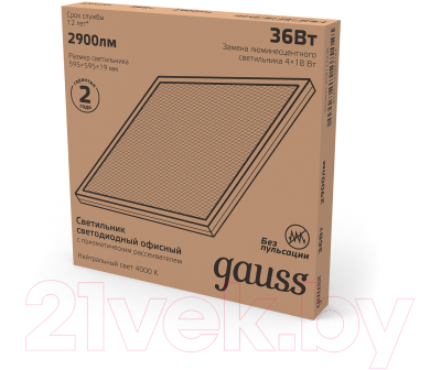 Панель светодиодная Gauss 859123236