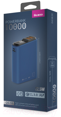 Портативное зарядное устройство Olmio QS-10 10000mAh / 043839