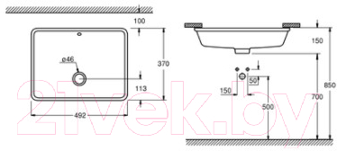 Умывальник GROHE Cube 3948000H