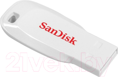 Usb flash накопитель SanDisk Cruzer Blade White 16GB (SDCZ50C-016G-B35W) - фото