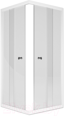 Душевой уголок МетаКам Universal 80x80 / KKS_011748 (белый, прозрачное стекло) - фото
