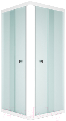 Душевой уголок МетаКам Universal 80x80 / KKS_011748 (белый, прозрачное стекло)