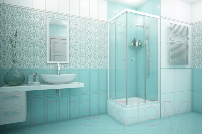 Душевой уголок МетаКам Universal 80x80 / KKS_011748 (белый, прозрачное стекло)