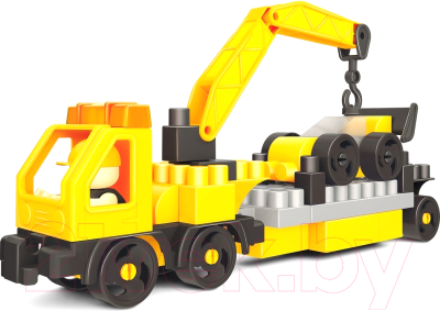 Конструктор Bauer Pit Stop С эвакуатором и гоночной машиной / 816 (50эл) - фото