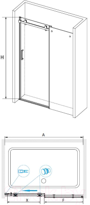 Душевая дверь RGW TO-14B / 02071417-14