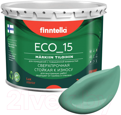 Краска Finntella Eco 15 Jade / F-10-1-3-FL036 - фото