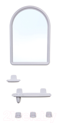 Комплект мебели для ванной Berossi 56 НВ 05604000 (белый мрамор) - фото