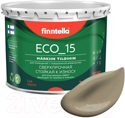 Краска Finntella Eco 15 Ruskea Khaki / F-10-1-3-FL086 - фото