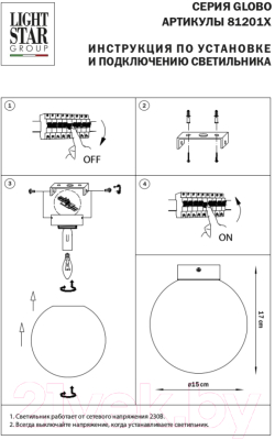 Потолочный светильник Lightstar Globo 812013 (MX8131-1B-S)
