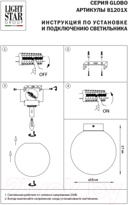 Потолочный светильник Lightstar Globo 812017