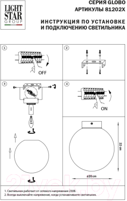 Потолочный светильник Lightstar Globo 812021