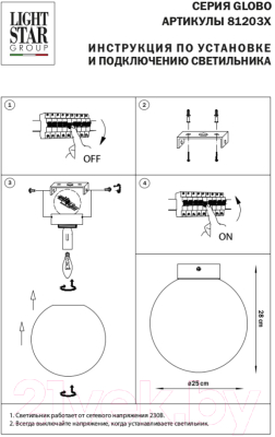 Потолочный светильник Lightstar Globo 812033 (MX8131-1B-L)