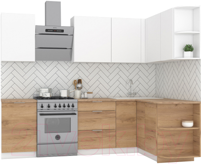 Готовая кухня Интермебель Микс Топ-12 2x1.5м правая - фото