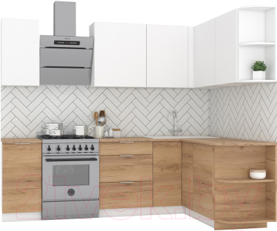 Готовая кухня Интермебель Микс Топ-14 1.9x1.6м правая - фото