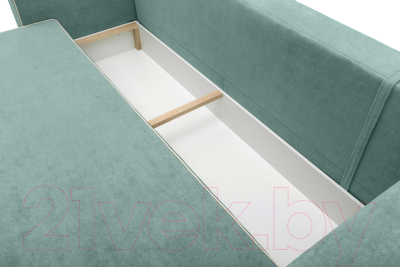 Диван KRONES Цезарь 4 (велюр зеленый/бежевый)