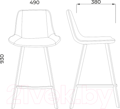 Стул барный AksHome Leros