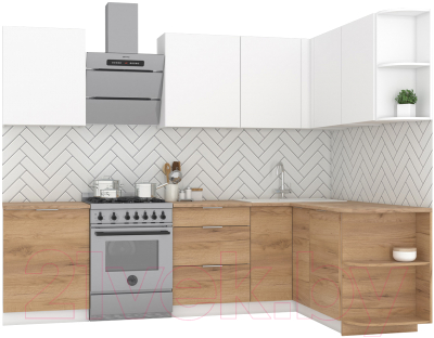 Готовая кухня Интермебель Микс Топ-16 2.1x1.6м правая - фото