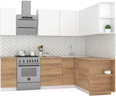 Готовая кухня Интермебель Микс Топ-17 1.9x1.7м правая - фото