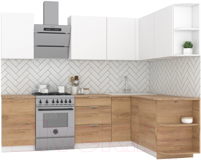 Готовая кухня Интермебель Микс Топ-18 2x1.7м правая - фото